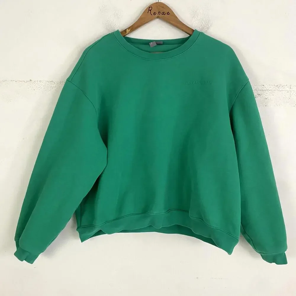 SWEATY BETTY green powerhouse Crewneck pullover sz 10 - Picture 2 of 6